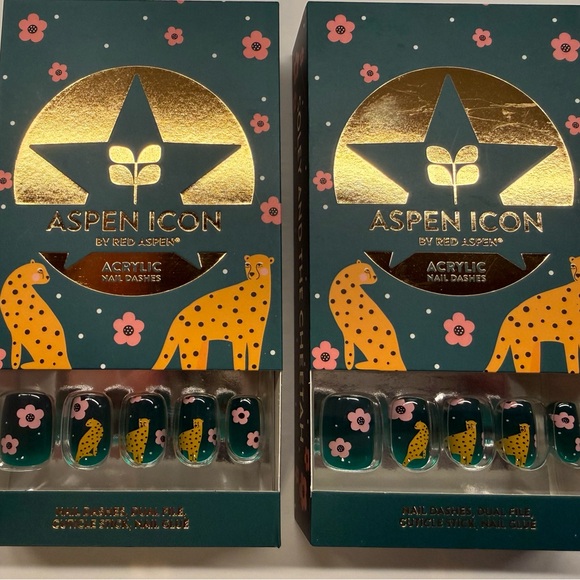 Red Aspen Other - Red Aspen Aspen Icon Soley and the Cheetah Acrylic Nail Dashes NEW